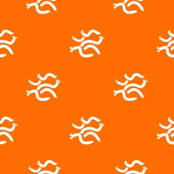 Escherichia coli virus pattern vector orange Stock Illustration