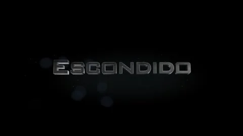 Escondido 3D title word made with metal animation text on transparent black Stock Footage 255620184