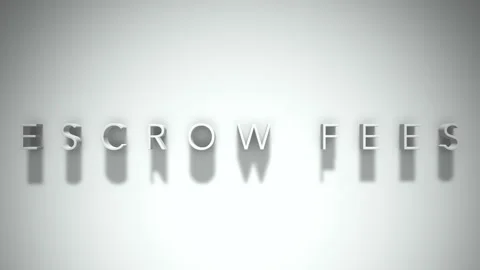 Escrow fees 3D title animation with shadows on a white background Stock Footage 297109600
