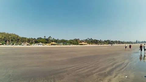 Esert beach of Arambol Stock Footage 105176597