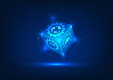 ESG in the box reflects the concern for the environment, society and govern.. Иллюстрация