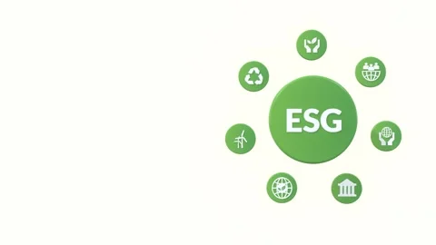 ESG Concept Animation with Copy Space Highlighting Sustainable Growth. 動画素材 312534534