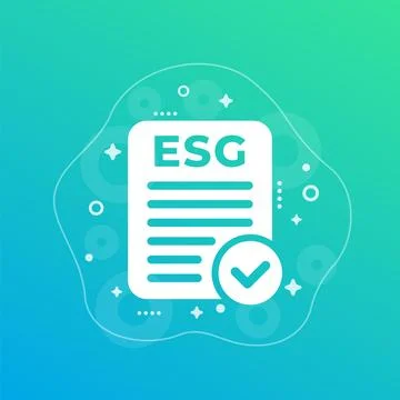 ESG document icon for web Illustrazione stock