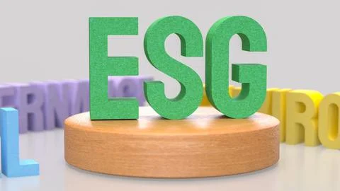 The ESG for ecology or  environment concept  3d Rendering. Stock Illustration