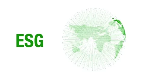 ESG green future tech globe rotating Stock Footage 160448213
