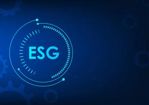 ESG technology is within the technology circle. It is an investment in busi.. Stockillustratie