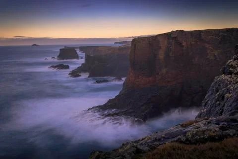 Eshaness Cliffs Foto stock