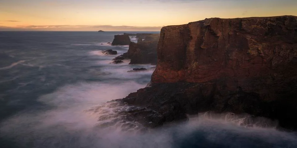 Eshaness Cliffs Foto stock