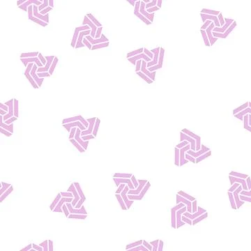 Esher impossible geometric shape glyph seamless pattern 스톡 일러스트