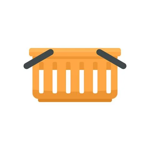 Eshop basket icon flat isolated vector Stock Illustration