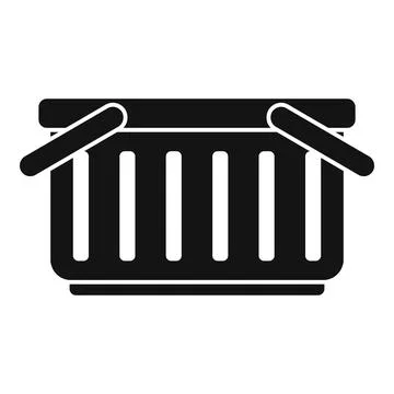 Eshop basket icon, simple style Stock Illustration