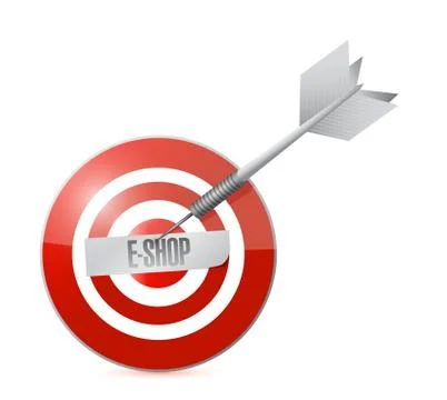 Eshop target power. illustration Stock Illustration