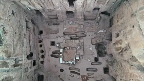 Eski Gümüşler (Old Silver) Monastery The monastery with the Smiling Virgin Mary  Stock Footage 286226591