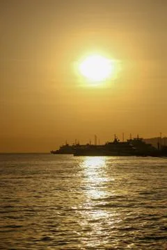 Eskihisar sunset Stock Photos