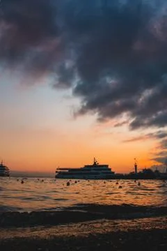 Eskihisar sunset Stock Photos