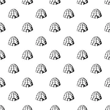Eskimo igloo pattern seamless Stock Illustration