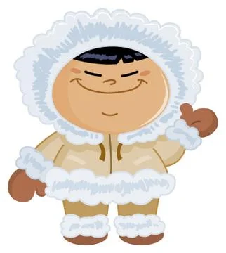 Eskimo kid Stock Illustration