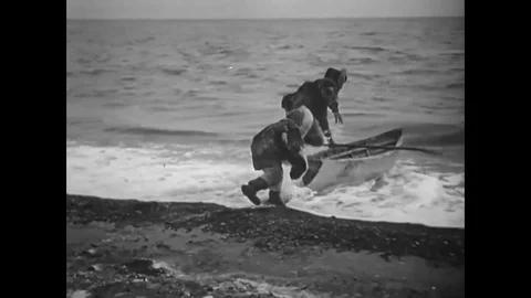 An eskimo narrates a film about life in the Arctic in the late 1940s. Stock Footage