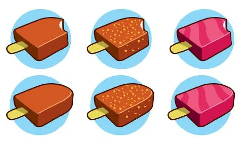 Eskimo pie icons Stock Illustration