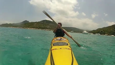 Eskimo roll in Corsica Stock Footage 70105006