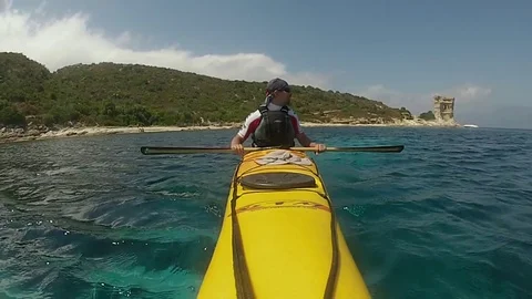 Eskimo roll in Corsica Stock Footage 70105156