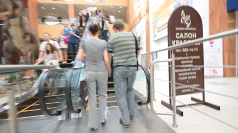 Eskolator at the mall Stock Footage 6233728