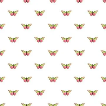 Esmeralda butterfly pattern seamless Stock Illustration