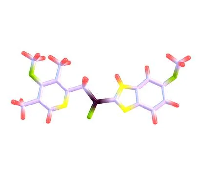 Esomeprazole molecule isolated on white Stock Illustration