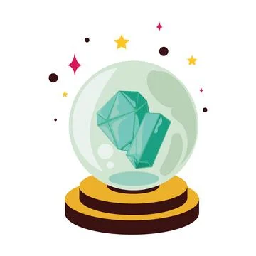 Esoteric crystal ball Stock Illustration
