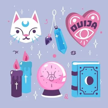 Esoteric elements collection Stock Illustration