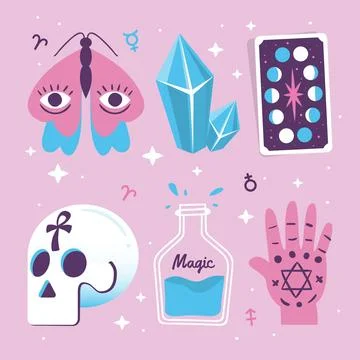 Esoteric elements collection Stock Illustration