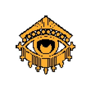 Esoteric eye symbol with celestial elements illustrating mysticism Illustrazione stock