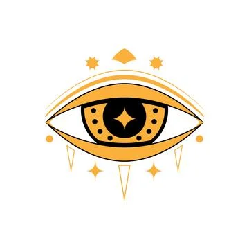 Esoteric eye symbol representing guidance and spirituality Stockillustratie