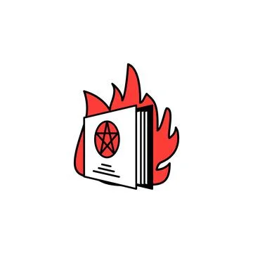 Esoteric, fire icon. Element of literary genres icon for mobile concept and web Stock Illustration