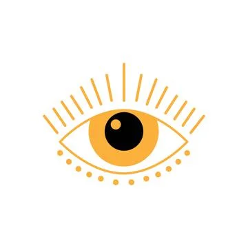 Esoteric mystical all seeing eye with rays of light Illustrazione stock