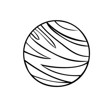 Esoteric planet symbol. Celestial signs. Vector illustration in hand drawn style 스톡 일러스트