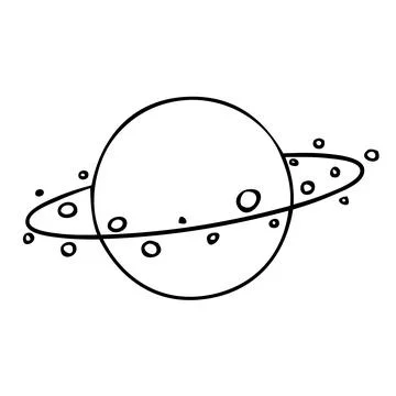 Esoteric planet symbol. Celestial signs. Vector illustration in hand drawn style Ilustración de archivo