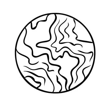 Esoteric planet symbol. Celestial signs. Vector illustration in hand drawn style Ilustración de archivo
