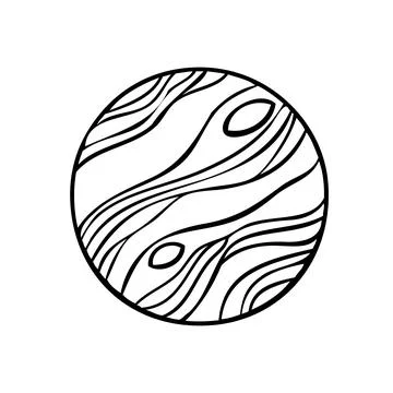 Esoteric planet symbol. Celestial signs. Vector illustration in hand drawn style Stock Illustration