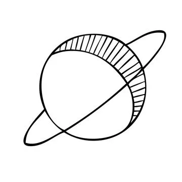Esoteric planet symbol. Celestial signs. Vector illustration in hand drawn style Ilustración de archivo