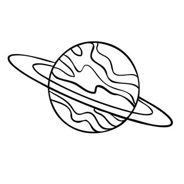 Esoteric planet symbol. Celestial signs. Vector illustration in hand drawn style Illustrazione stock