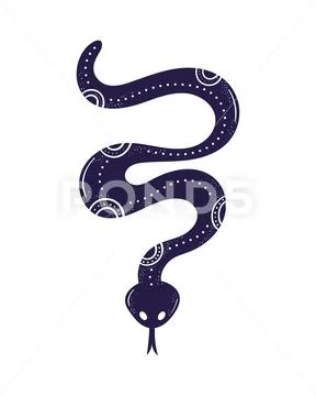 Serpent Rising handmade snake block print