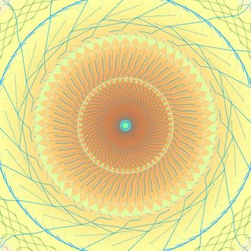Circle Spiritual halo, mental health, energy, aura. Blue, orange