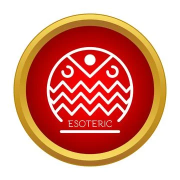 Esoteric symbol vector art icon on red circle Stock-Illustration