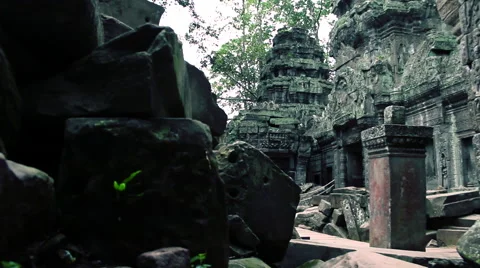Esotic adventure temple dolly camera Stock Footage 63510952