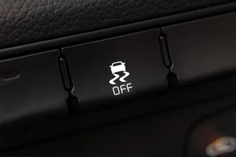 Esp board button on the car dashboard 库存照片