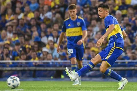 ESP: CA Boca Juniors v Estudiantes. Liga Argentina match. Date 11 Ezequie... Stock Photos