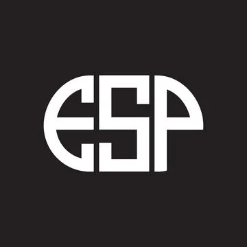 ESP letter logo design on black background. ESP creative initials letter logo 스톡 일러스트