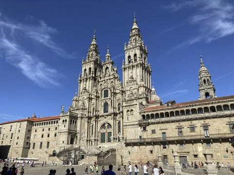 Espanha galicia santiago compostela catedral editorial Stock Photos