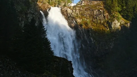 Espelandsfossen waterfall Stock Footage 92841334
